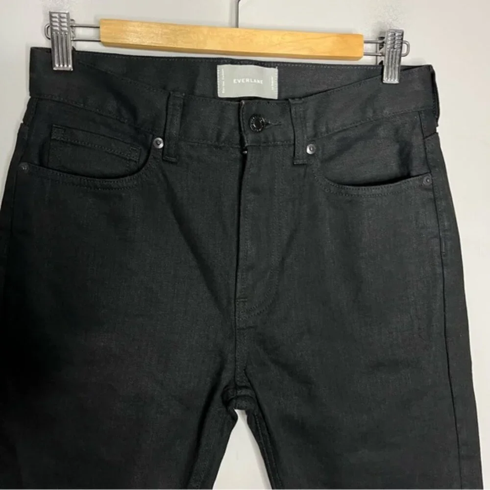 Everlane High Rise Slim Straight Black Jeans, Size 26 - Picture 3 of 12